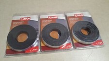  Lot of 3 - ZEUS Adhesive-Backed Magnetic Tape, Black, 1/2" x 10ft