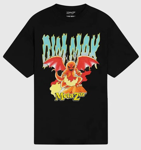 Metazoo x Dim Mak Herren/Damen T-Shirt schwarz Piasa Vogel Grafik + Karton, Gr. XL - Bild 5 von 5