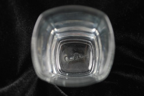 Jack Daniel's Oval Logo Old No.7 brand square shot glass embossed signature NICE - Picture 5 of 6