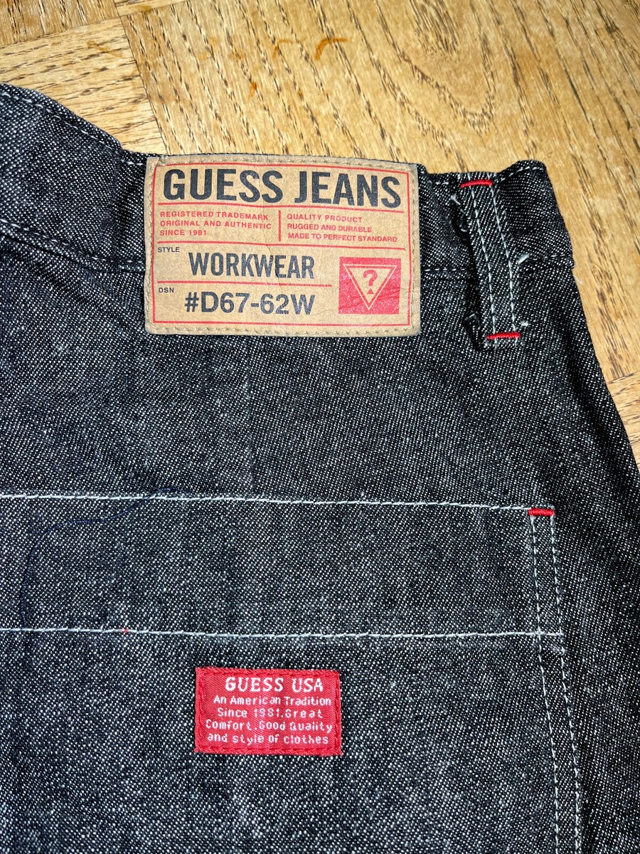 vintage GUESS black denim USA製 Vintage Guess Jeans Mens 31 x 31.5 (Tag 32) Black Classic