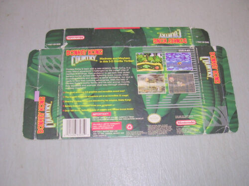 Donkey Kong Country (Super Nintendo SNES) CAJA ORIGINAL Sin manual Sin juego - Imagen 2 de 2