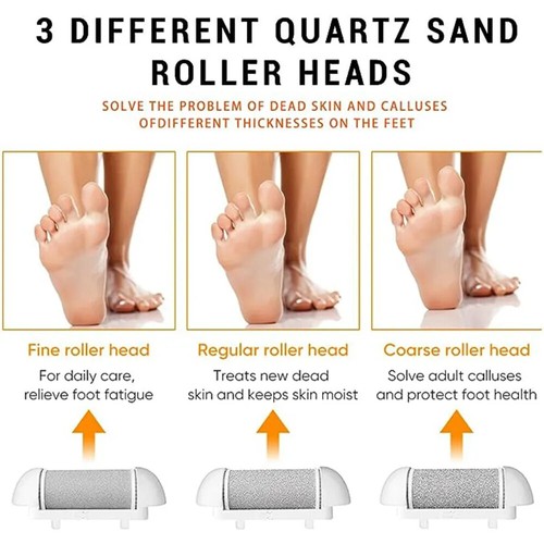 Electric Foot Dead Skin Grinder Callus Remover File Pedicure Skin Care Tool Set - Picture 10 of 12