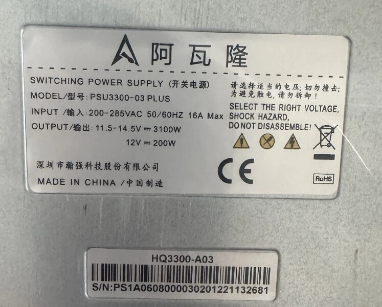 Avalon Miner 1066 1066PRO A1166 A1166PRO A1146 A1246 PSU POWER SUPPLY - Image 2 of 4