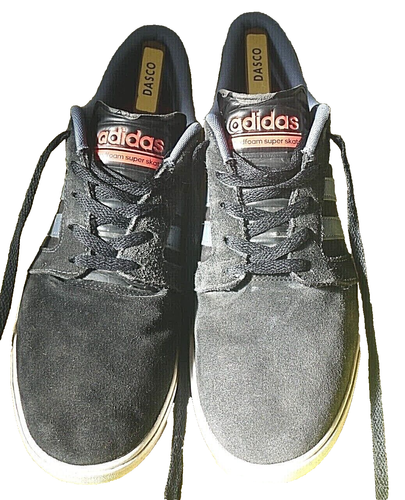 ADIDAS CLOUDFOAM SUPER SKATE BLACK ONIX SUEDE TRAINERS SHOES UK 11 EU46 - Picture 4 of 12