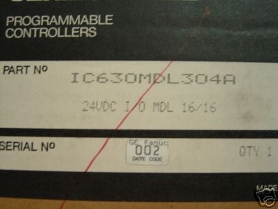 Módulo de E/S serie 3 GE Fanuc IC630MDL304A **NUEVO EN CAJA** IC630MDL304 - Imagen 1 de 1