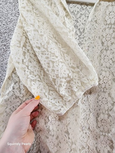 Authentic Vintage Carefree Fashions Velvet Lace Skirt long maxi blackXS/S Blouse - Picture 19 of 24