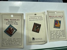The Needles Yellowstone Arches National Park Pins NEW On Cards