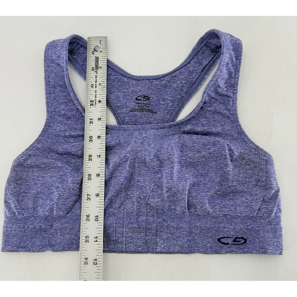 Sujetador deportivo C9 BY CHAMPION púrpura espalda deportiva sin costuras soporte medio XL para mujer Foto 4 de 4