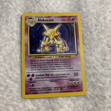 1995 Pokémon Alakazam Holo Card 1/102 Collectible