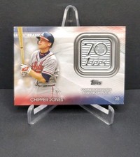 2021 Topps 70th Anniversary Manufactured Logo Chipper Jones #70LP-CJ Patch HOF