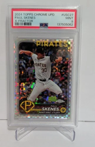 2024 Topps Chrome Update Series Paul Skenes RC X-Fractor Graded PSA 9 Card#USC27
