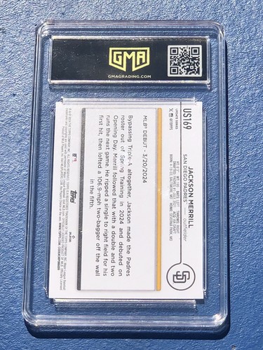 Actualización Topps 2024 Jackson Merrill debut novato graduado GMA 10 RC - Imagen 3 de 4