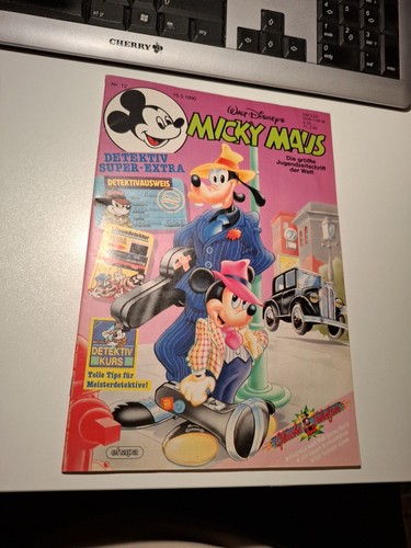 MICKY MAUS #12 1990 MIT BEILAGE DETEKTIVAUSWEIS MIT PAUL MURRY
