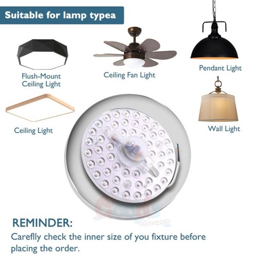 Light Kit for Ceiling Fan 6.6Inch Replacement - 24W LED Retrofit LED Panel Light - Picture 6 of 14