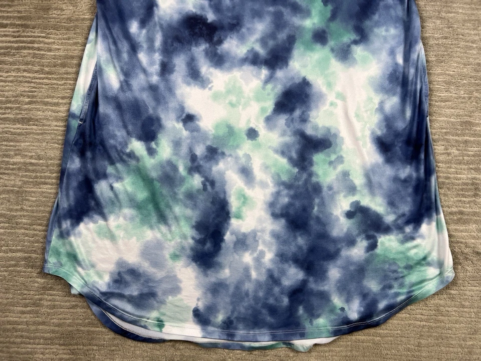 Camisa de noche Secret Treasures para mujer 2X azul tie dye manga corta mezcla de poliéster Foto 3 de 4