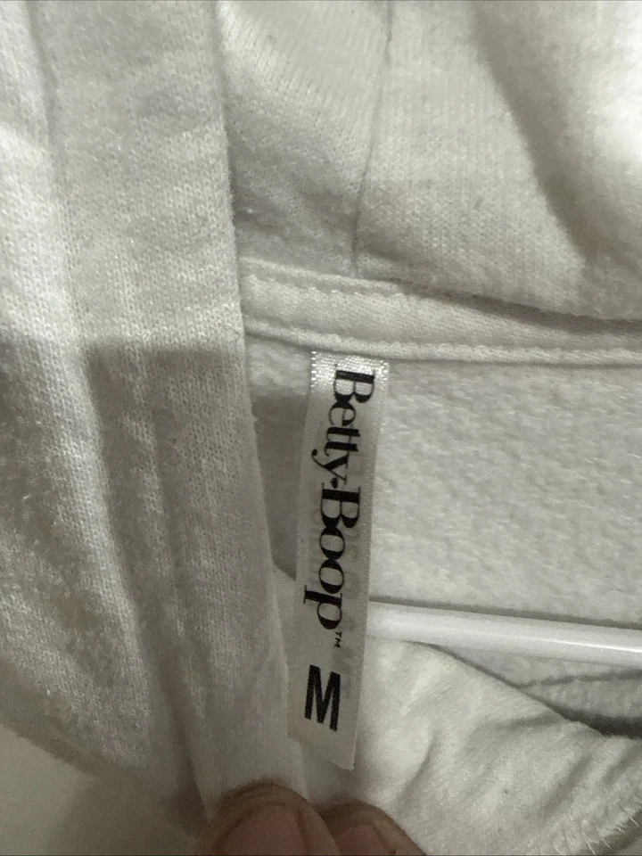 Sudadera con capucha suéter blanca Betty Boop elegante y atrevida para mujer talla M Foto 3 de 4