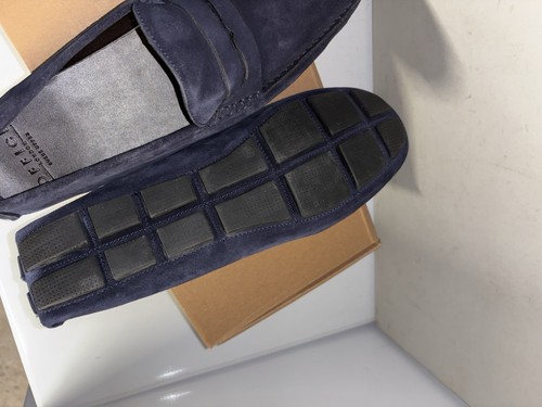 Office Cliveden Navy Suede Driving Shoes Loafers Moccasins New In Box Size 12 - Picture 8 of 10