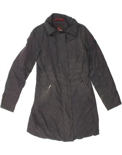 PEUTEREY Womens Windbreaker Coat IT 42 Medium Navy Blue Polyester AJ06