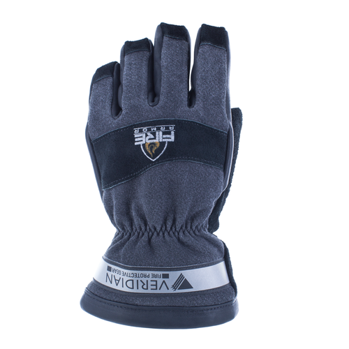 Guantes Nomex estructurales armadura de fuego Veridian para extinción de incendios NFPA negros - Imagen 2 de 2