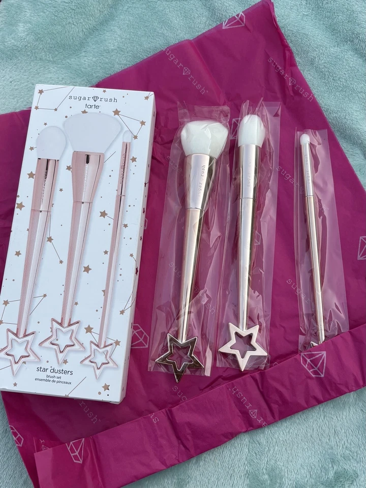 💫¡Nuevo! Edición Limitada TARTE Cosmetics Star Dusters Juego de 3 Cepillos ¡EN CAJA Sellado! Foto 2 de 4