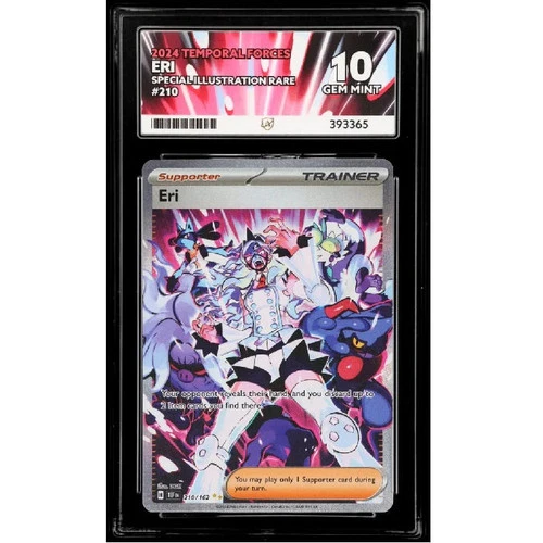 Pokemon 2024 Temporal Forces Eri 210/162 ACE Gem Mint 10