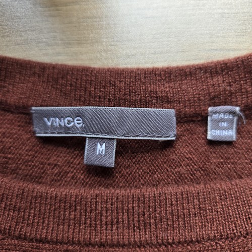 Vince Pullover Damen mittelbraun Wolle Kaschmir Mischung Pulli Langarm weich - Bild 14 von 15