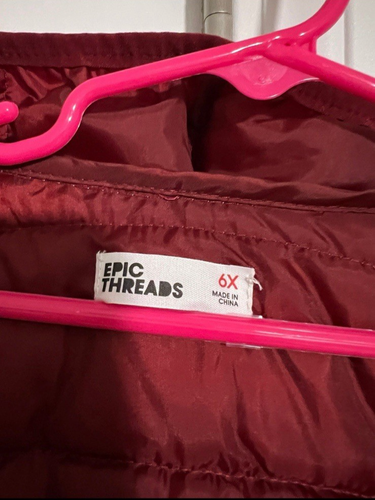 Epic Threads Girl's Pink Reversible Packable Zip Jacket Size 6X *NWT* - Picture 3 of 8