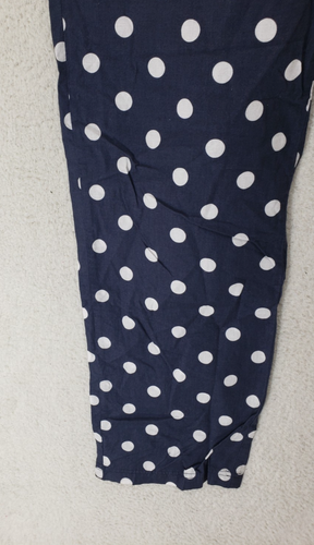 GapBody Women Pants Extra Small Navy Polka Dot Cotton Blend Drawstring Pajama - Picture 4 of 19