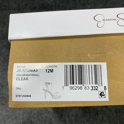 JESSICA SIMPSON Adonia High Heels Women's Size 12M Clear - Picture 3 of 7