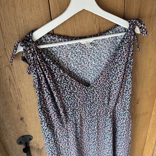 M&S X Ghost Midi Dress Size 18 Ditsy Print Sleeveless V-neck Plus Size Ladies - Picture 6 of 12