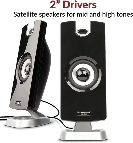 Cyber Acoustics CA-3090 2.1 Speaker System with Subwoofer 18W of Black - Picture 6 of 7
