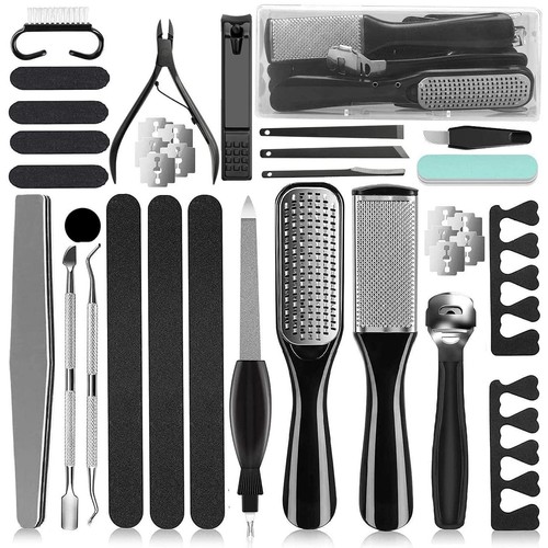 36 in 1 Pedicure Kit, Professional Pedicure Tools Foot Rasp Foot Dead Skin Re...