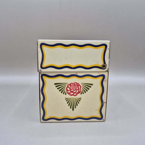 CAJA DE RECETAS DE HOJALATA VINTAGE Ohio Art Co. Metal Retro Caja de recetas Cocina Años 70 Danesa - Imagen 2 de 9