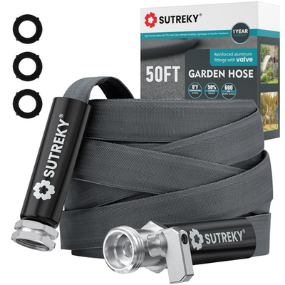 #ad Garden Hose 50ft – UltraLight KinkFree HighPressure AbrasionResistant Dur... $81.52