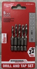 NEW Milwaukee Shockwave Impact Drill and Tap Bit Set (5 Piece) 48-89-4874 Sealed