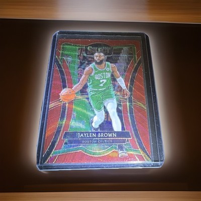 2019-20 Panini Select - Premier Level Jaylen Brown #180 Red Wave Prizm Card E3