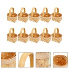 10pcs Mini Wooden Baskets Wooden Woven Baskets Miniature Flower Baskets