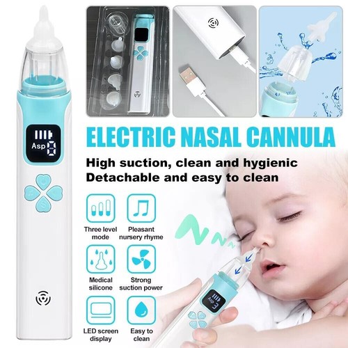Baby Nasal Aspirator Electric Safe Hygienic Nose Cleaner Snot Sucker Newborns UK - Picture 3 of 18