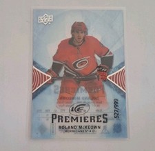 2017-18 UPPER DECK ICE ROLAND MCKEOWN ICE PREMIERES ROOKIE CARD RC /999