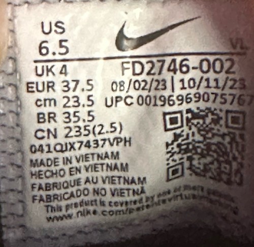 Nike Alpha Huarache Elite 4 zapatos de césped softbol FD2746-002 para mujer 6,5 - Imagen 8 de 8
