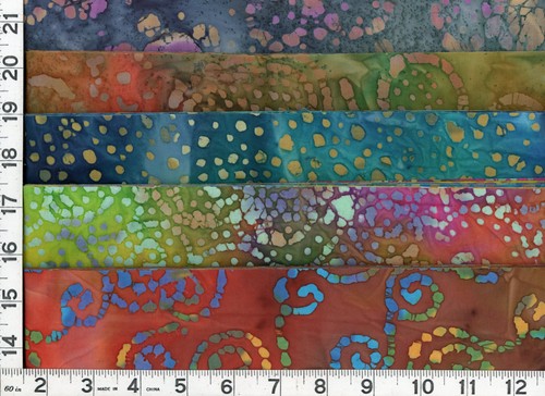 Special! BatikJelly Roll 20 - 2.5" Strips Quilting & Sewing Fabric SC - Picture 3 of 3