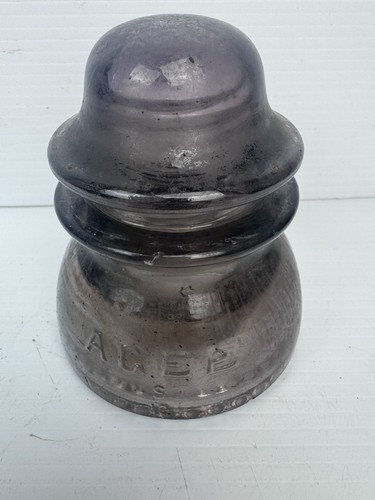 VINTAGE AGEE Cd 154 S Mold Amethyst Glass Telephone Insulator Australian - Imagen 1 de 5