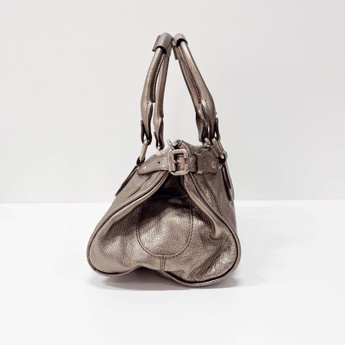 CHLOÉ Paddington Silver Calfskin Leather Shoulder Bag - Picture 4 of 19