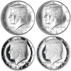 2021 P D S S Kennedy Half Dollar Year Set Silver & Clad Proof & BU US 4 Coin Lot