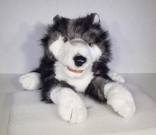Folkmanis Realistic Timber Wolf Hand Puppet Gray Husky Plush Stuffed Toy 23" EUC - Picture 9 of 11