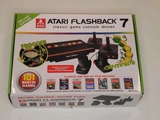 ATARI 2600 Flashback 7 Deluxe Mini Classic Video Game System 101 Games 2 Paddle
