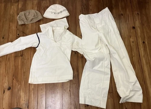 Vintage US Navy Sailor White Uniform Cracker Jack Shirt WWII Military READ