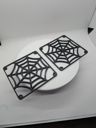 2x - 120mm Pokrowce wentylatorów Spider Web niestandardowy zestaw - Zdjęcie 4 z 4
