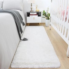 2' X 6' Runner Rugs for Bedroom White Runner Rug for Hallway Entryway Laundry