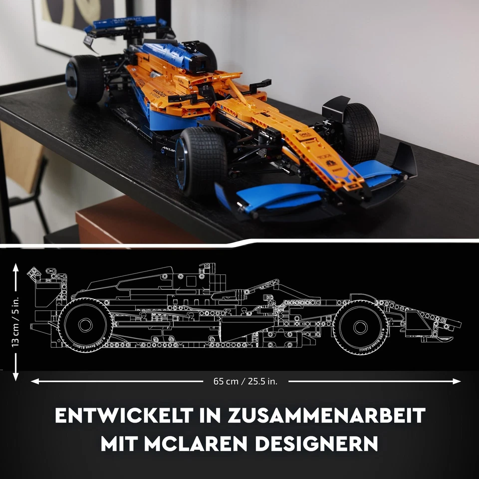 Lego Technic McLaren Formel 1 Rennwagen F1 Modellauto für Erwachsene mit V6 - Bild 3 von 4